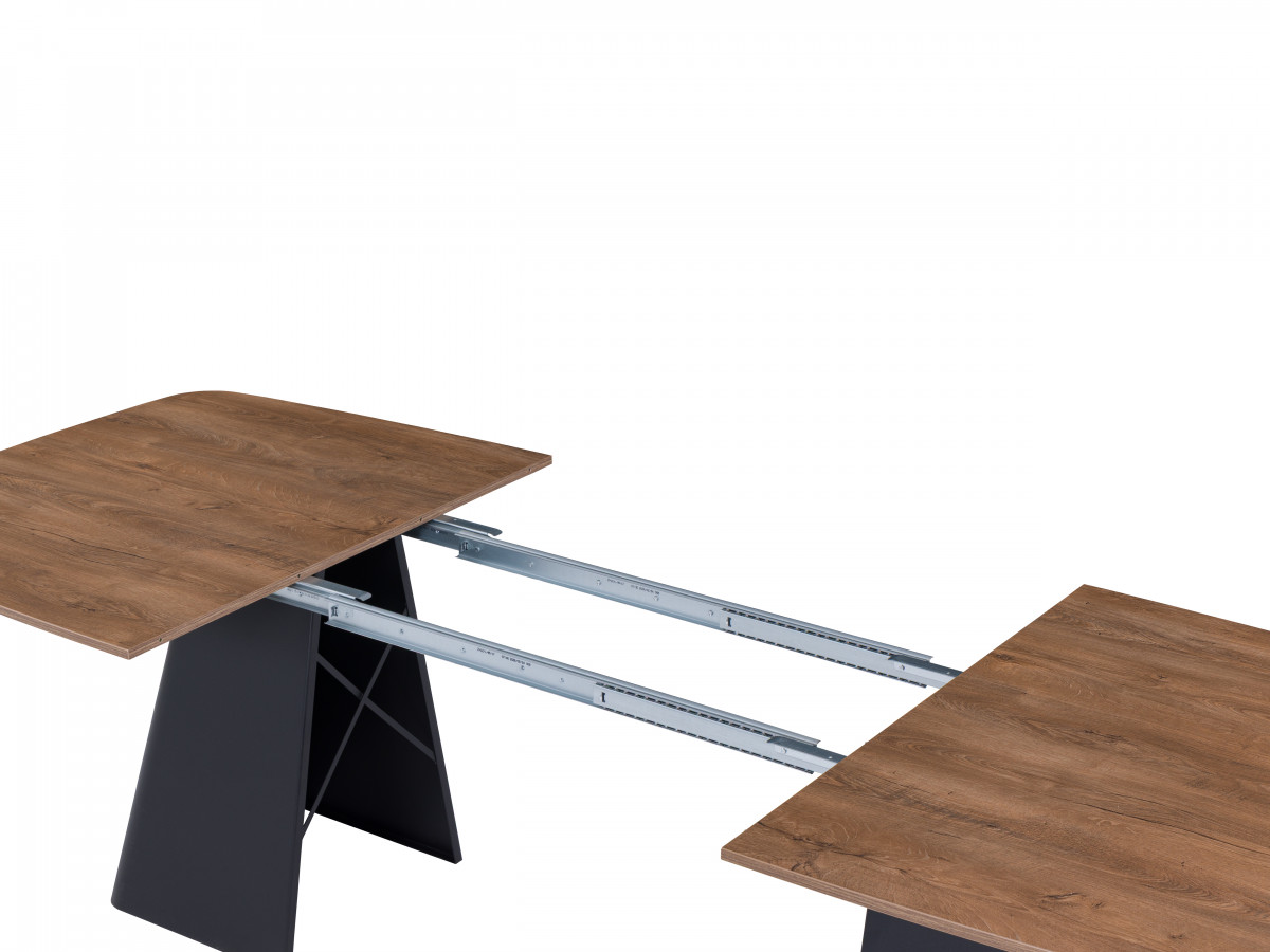 Table à manger extensible rectangulaire 180 cm JUDE effet bois — vue 6