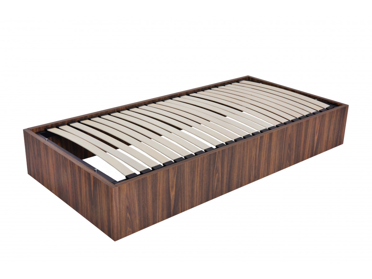 Sommier coffre NIRA rangement XL bois foncé — vue 3