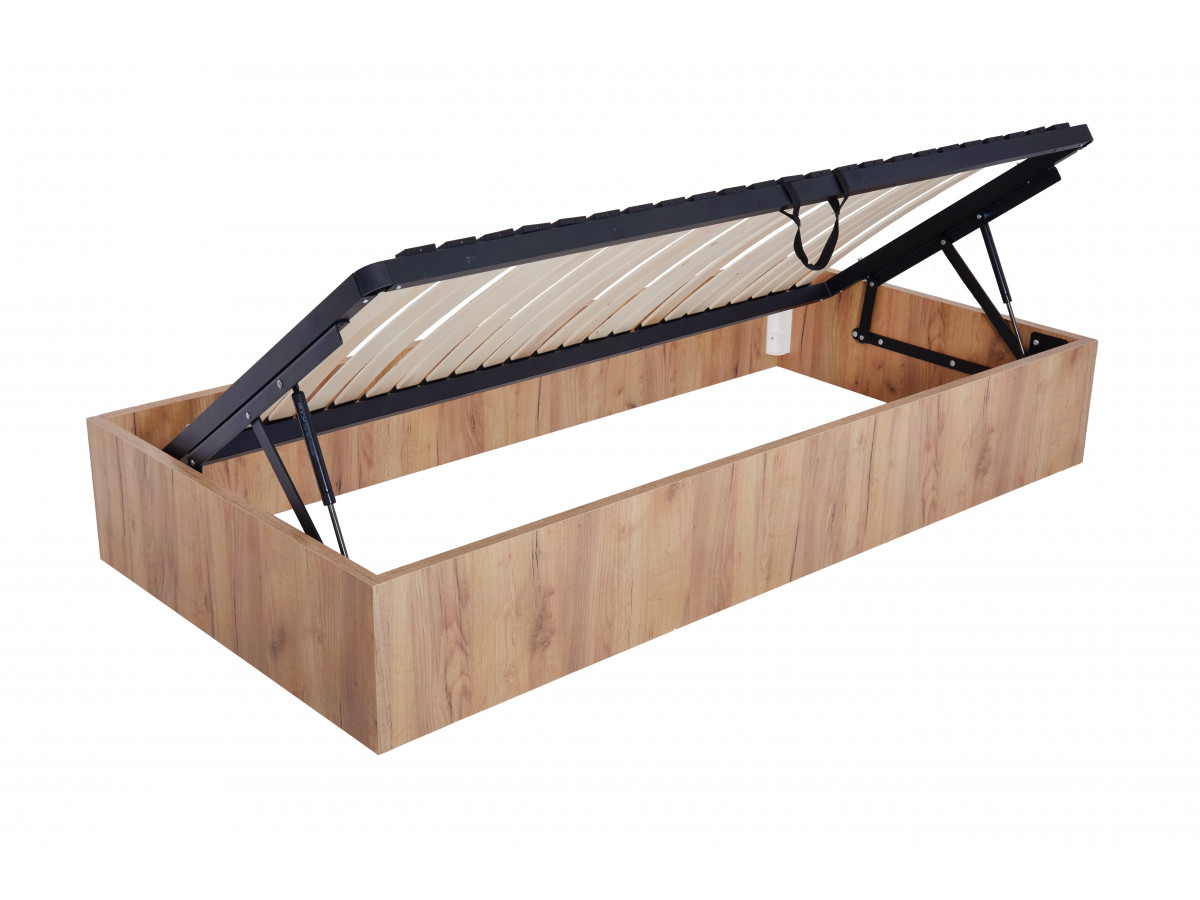 Sommier coffre NIRA rangement XL bois clair — vue 6