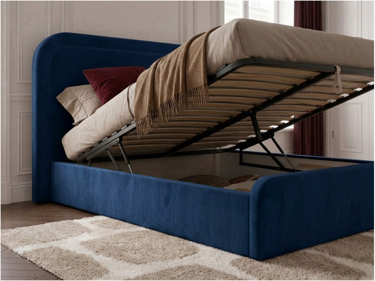 Lit coffre CASSIOPEE bleu foncé — vue 6