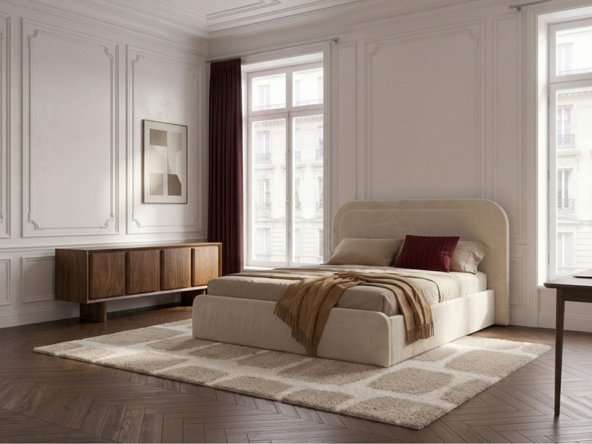 Lit coffre CASSIOPEE beige — vue 4