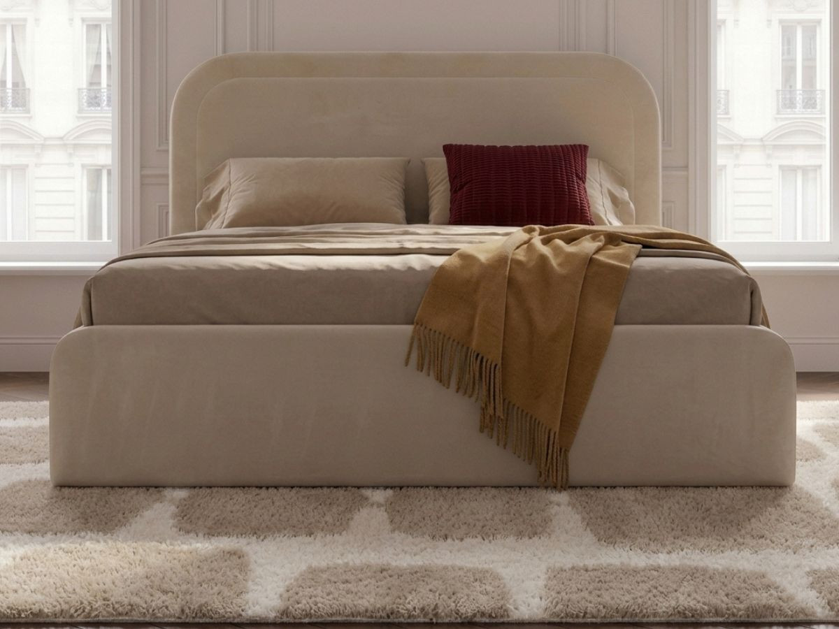 Lit coffre CASSIOPEE beige — vue 5