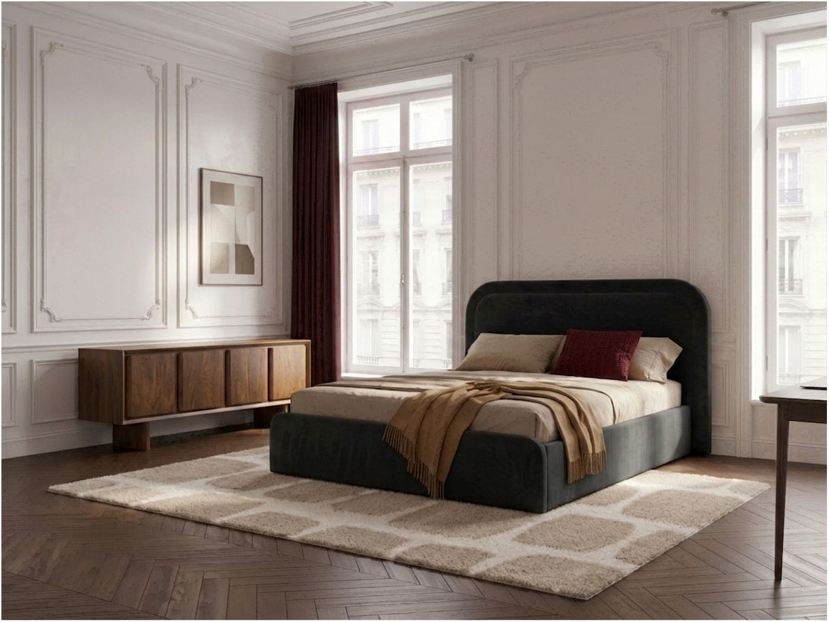 Lit coffre CASSIOPEE gris foncé — vue 4