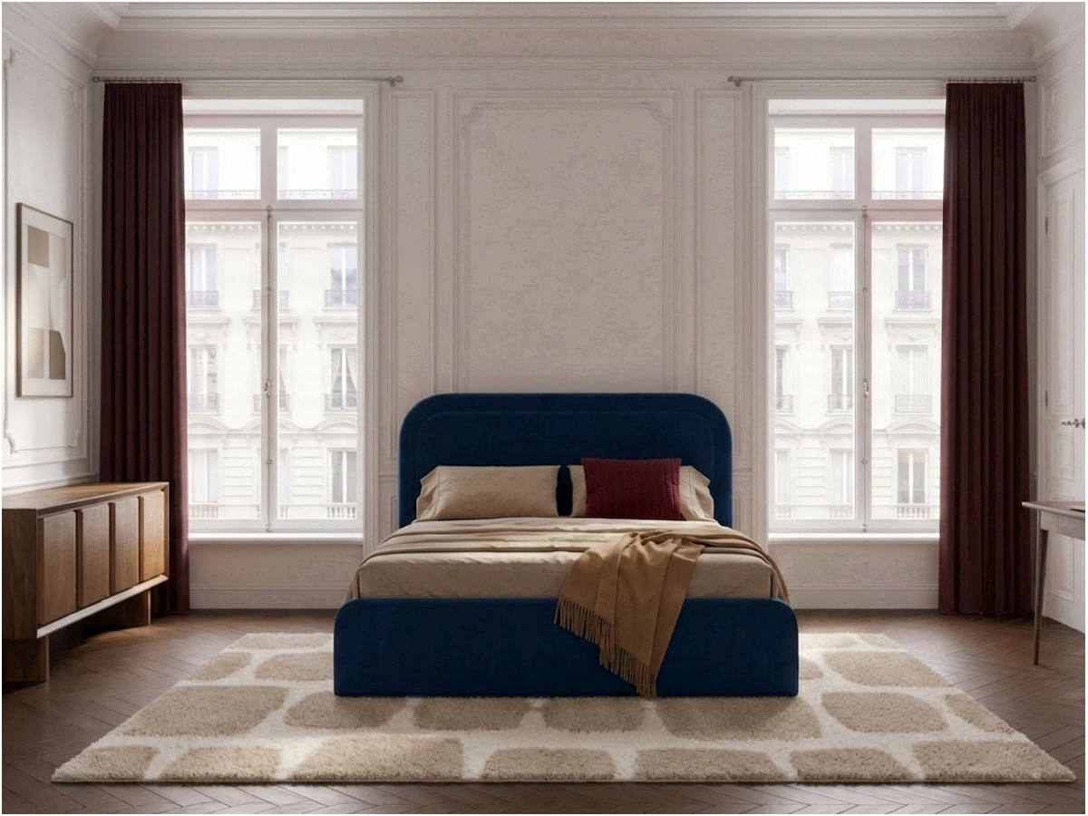 Lit coffre CASSIOPEE bleu foncé