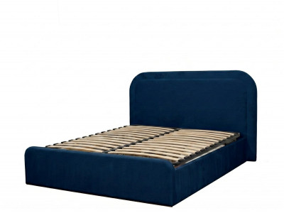 Lit coffre CASSIOPEE tissu velours lisse