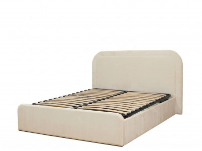 Lit coffre CASSIOPEE tissu velours lisse