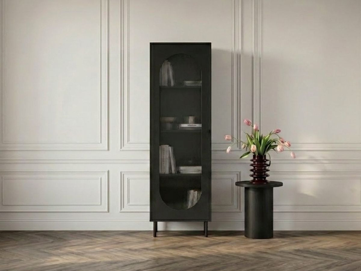 Meuble vitrine H.200cm verre fumé SOHAN — vue 4