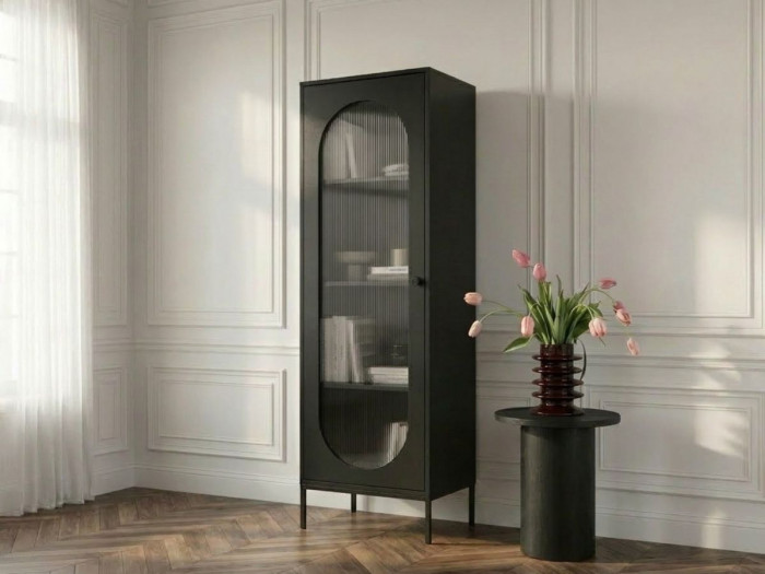 Meuble vitrine H.200cm verre fumé SOHAN