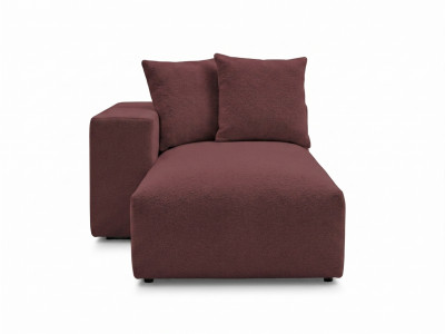 Méridienne avec accoudoir pour canapé modulable VOLTAIRE tissu chiné