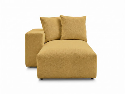Méridienne avec accoudoir pour canapé modulable VOLTAIRE tissu chiné