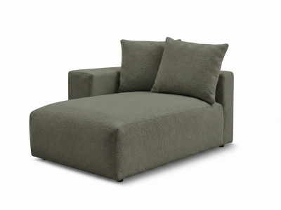 Méridienne avec accoudoir pour canapé modulable VOLTAIRE tissu chiné