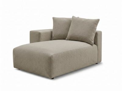 Méridienne avec accoudoir pour canapé modulable VOLTAIRE tissu chiné