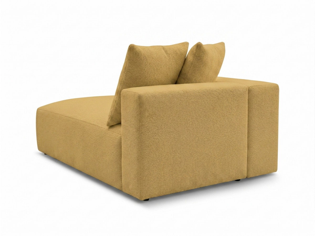 Méridienne avec accoudoir pour canapé modulable VOLTAIRE tissu chiné
