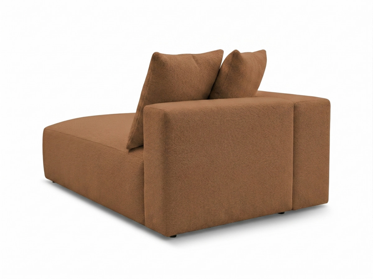 Méridienne avec accoudoir pour canapé modulable VOLTAIRE chiné orange