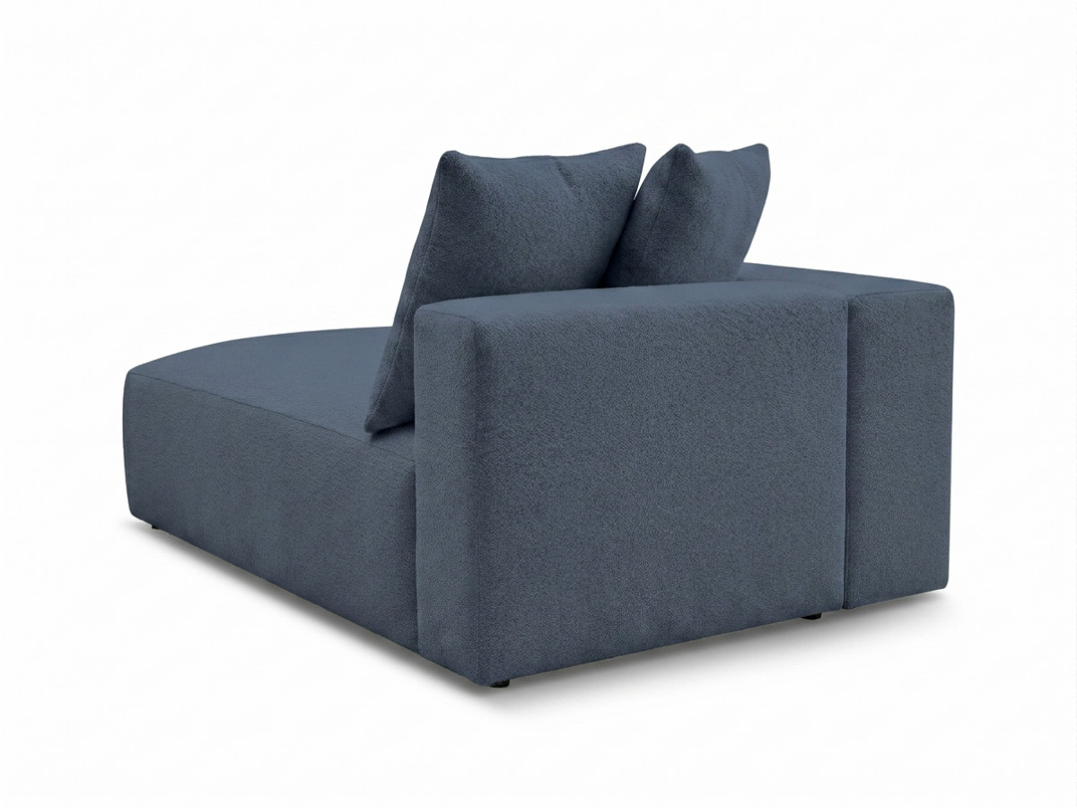 Méridienne avec accoudoir pour canapé modulable VOLTAIRE tissu chiné