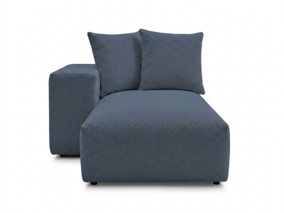 Méridienne avec accoudoir pour canapé modulable VOLTAIRE tissu chiné