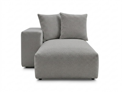 Méridienne avec accoudoir pour canapé modulable VOLTAIRE tissu chiné