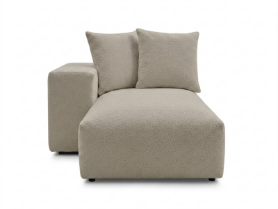 Méridienne avec accoudoir pour canapé modulable VOLTAIRE tissu chiné