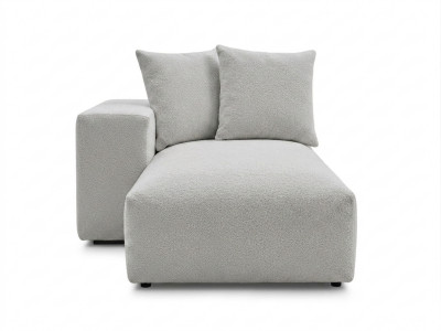 Méridienne avec accoudoir pour canapé modulable VOLTAIRE tissu chiné