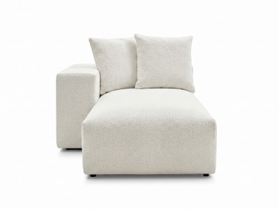 Méridienne avec accoudoir pour canapé modulable VOLTAIRE tissu chiné