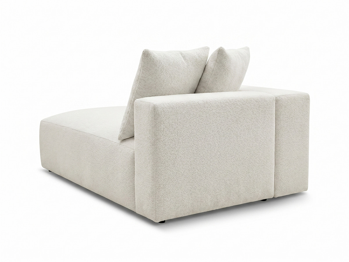 Méridienne avec accoudoir pour canapé modulable VOLTAIRE chiné beige — vue 4