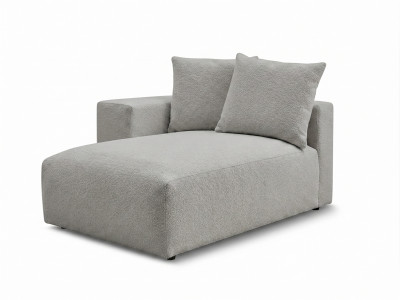 Méridienne avec accoudoir pour canapé modulable VOLTAIRE tissu chiné