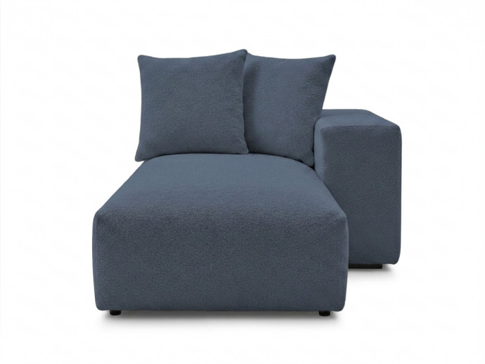 Méridienne avec accoudoir pour canapé modulable VOLTAIRE tissu chiné