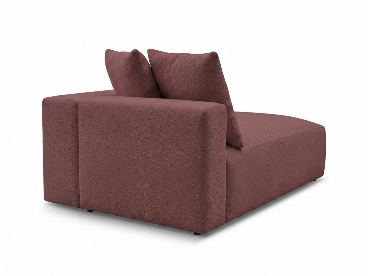 Méridienne avec accoudoir pour canapé modulable VOLTAIRE tissu chiné