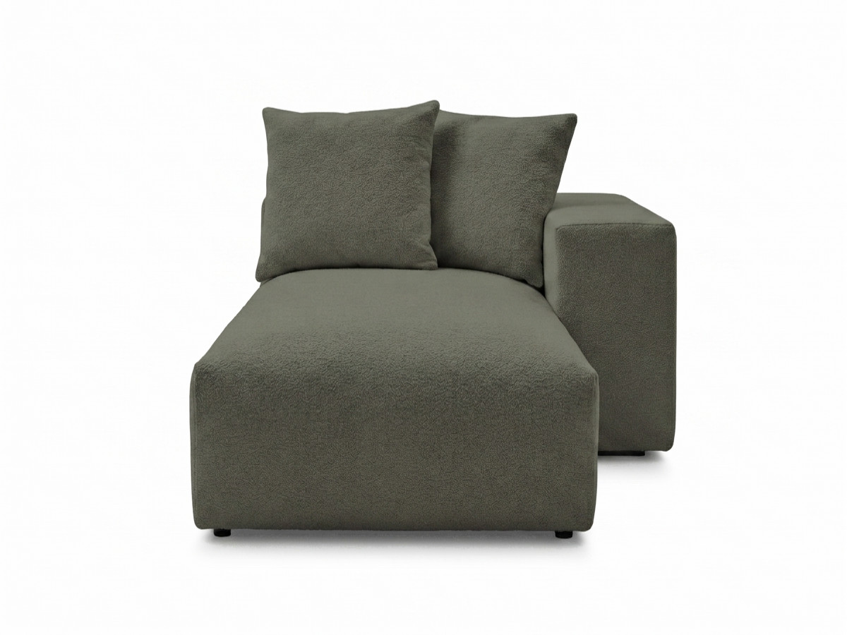 méridienne avec accoudoir pour canapé modulable voltaire tissu chiné gekleurd vert