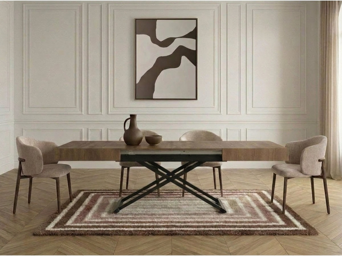 Table basse extensible et relevable ROMY effet bois — vue 4