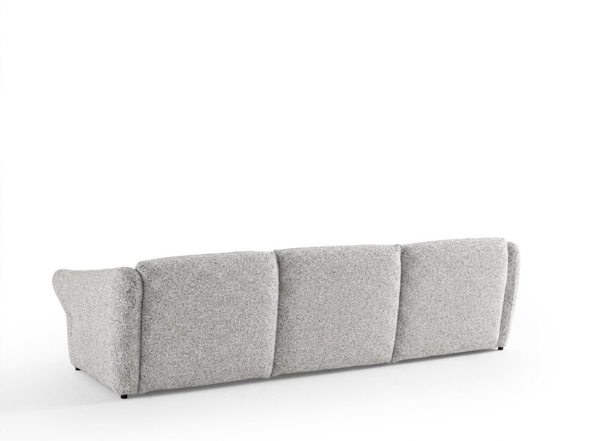 Canapé d'angle fixe MARBLE tissu chiné