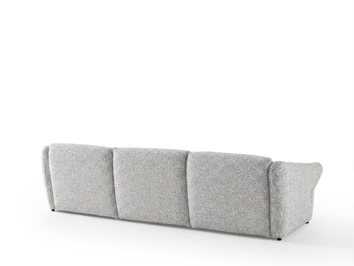 Canapé d'angle fixe MARBLE tissu chiné