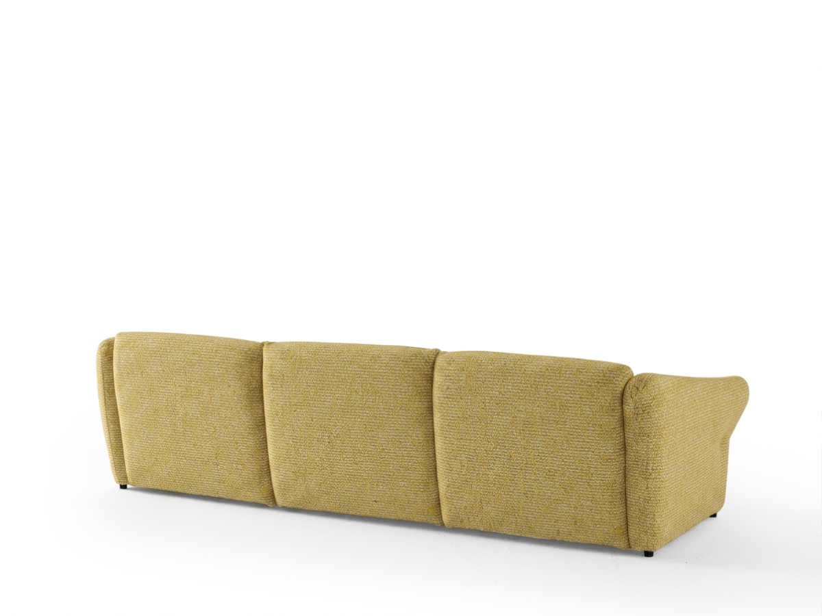 Canapé d'angle fixe MARBLE tissu chiné