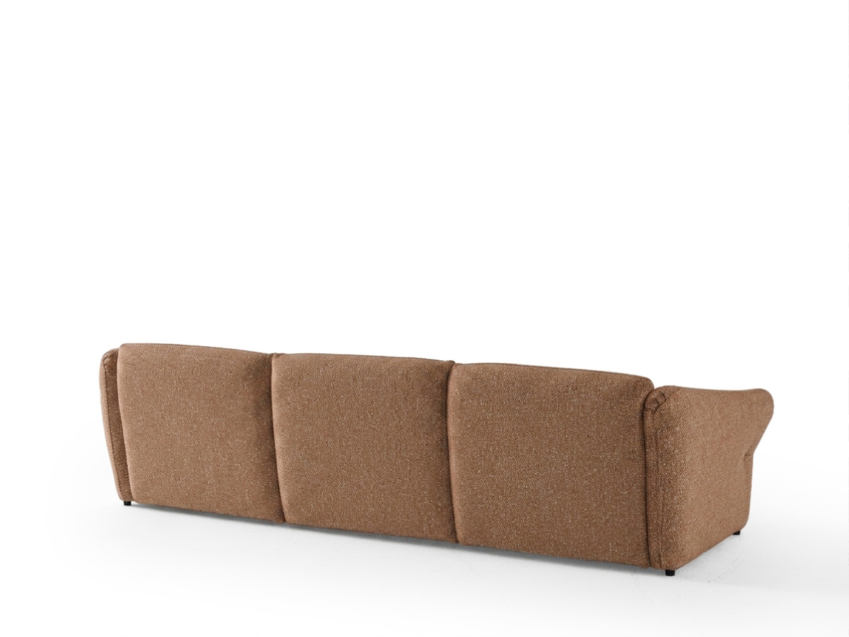 Canapé d'angle fixe MARBLE tissu chiné