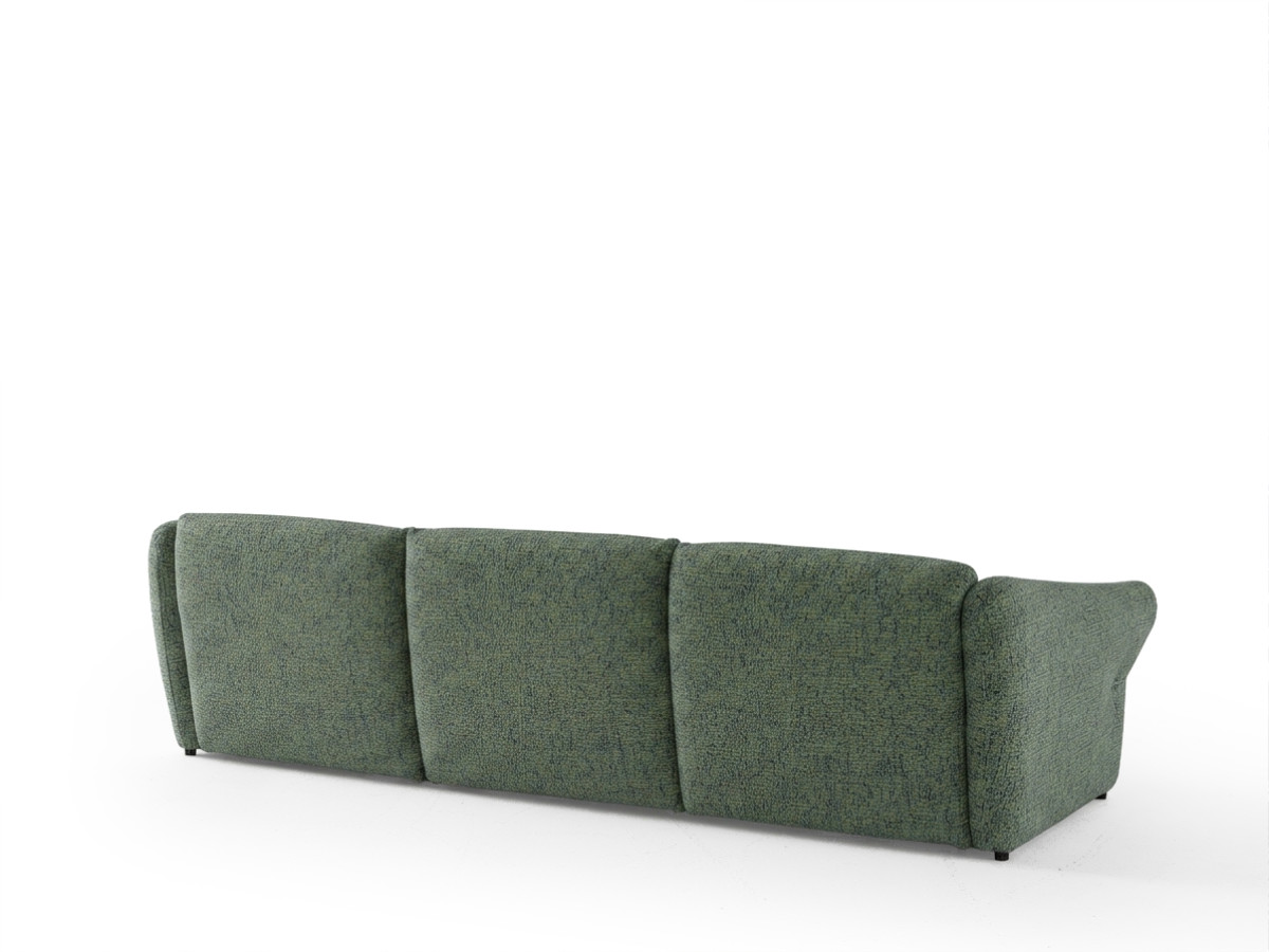 Canapé d'angle fixe MARBLE tissu chiné