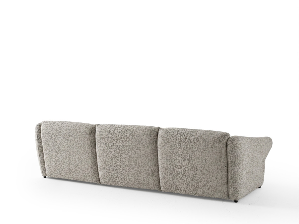 Canapé d'angle fixe MARBLE tissu chiné
