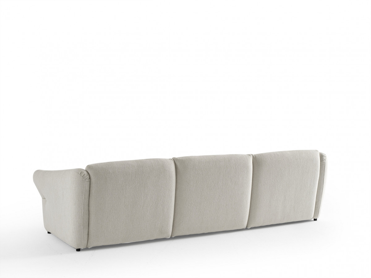 Canapé d'angle fixe MARBLE tissu chiné