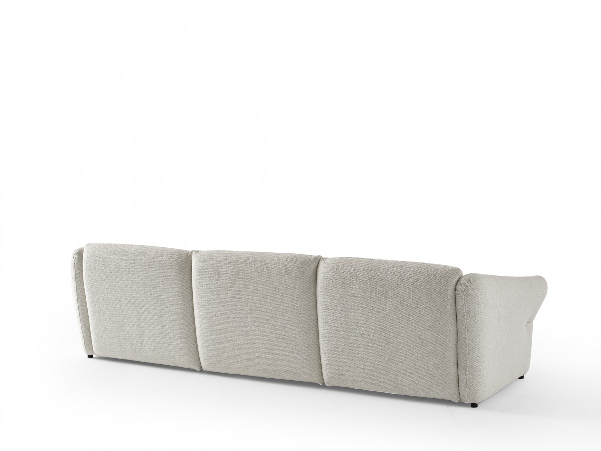 Canapé d'angle fixe MARBLE tissu chiné