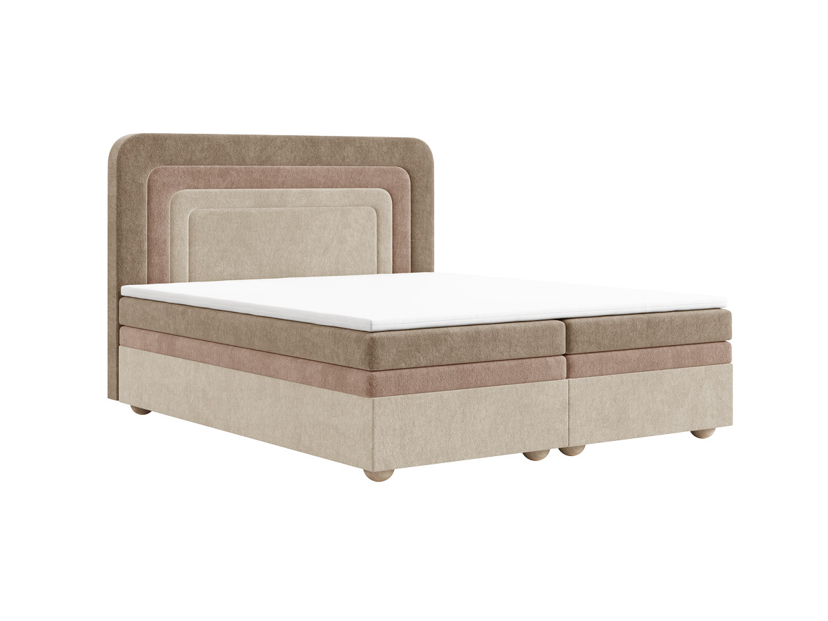 Lit coffre OPALINE tissu texturé