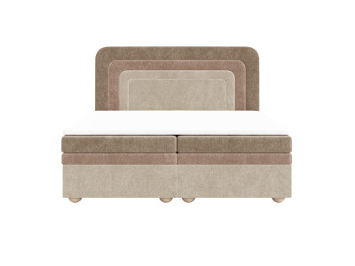 Lit coffre OPALINE tissu texturé