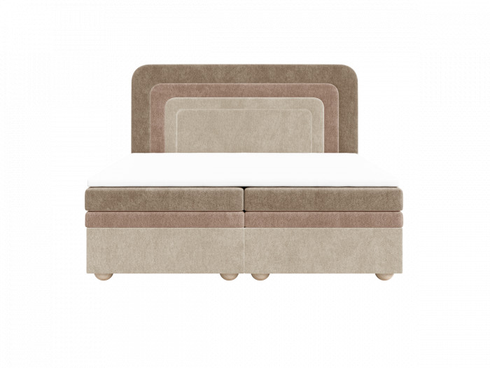 Lit coffre OPALINE tissu texturé