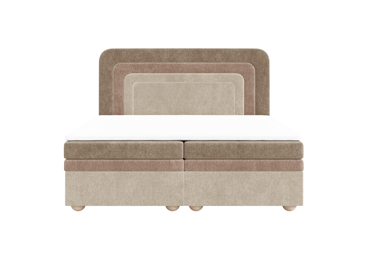 Lit coffre OPALINE tissu texturé