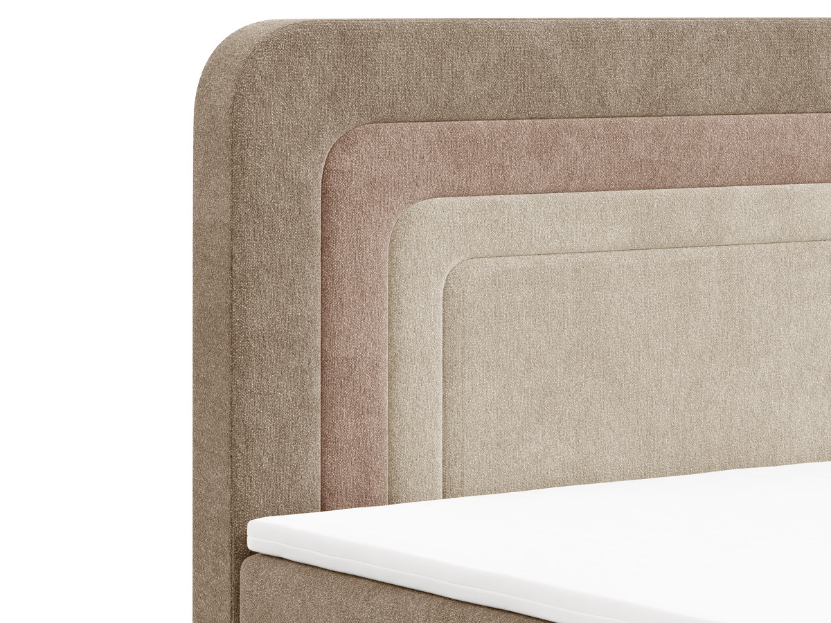 Lit coffre OPALINE tissu texturé