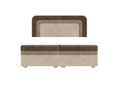 Lit coffre OPALINE tissu texturé