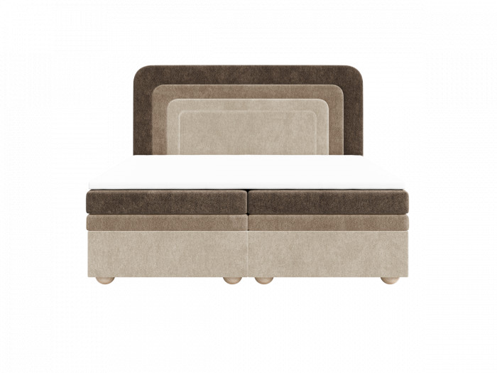 Lit coffre OPALINE tissu texturé