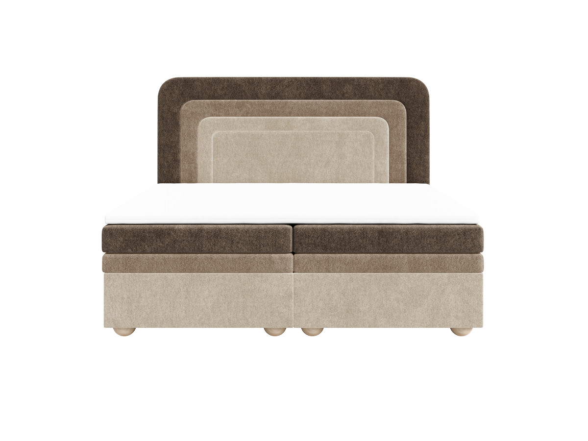 Lit coffre OPALINE tissu texturé
