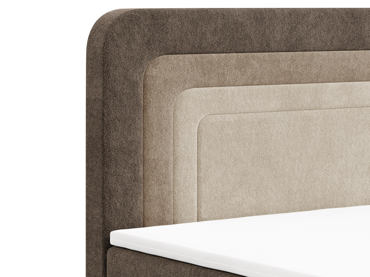 Lit coffre OPALINE tissu texturé