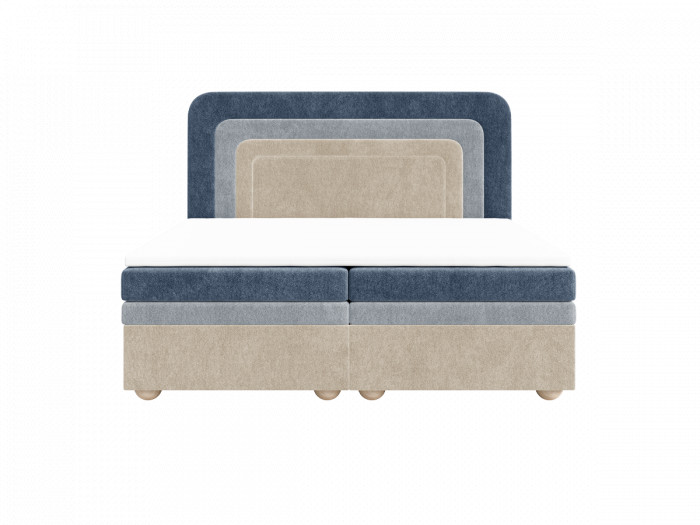 Lit coffre OPALINE tissu texturé