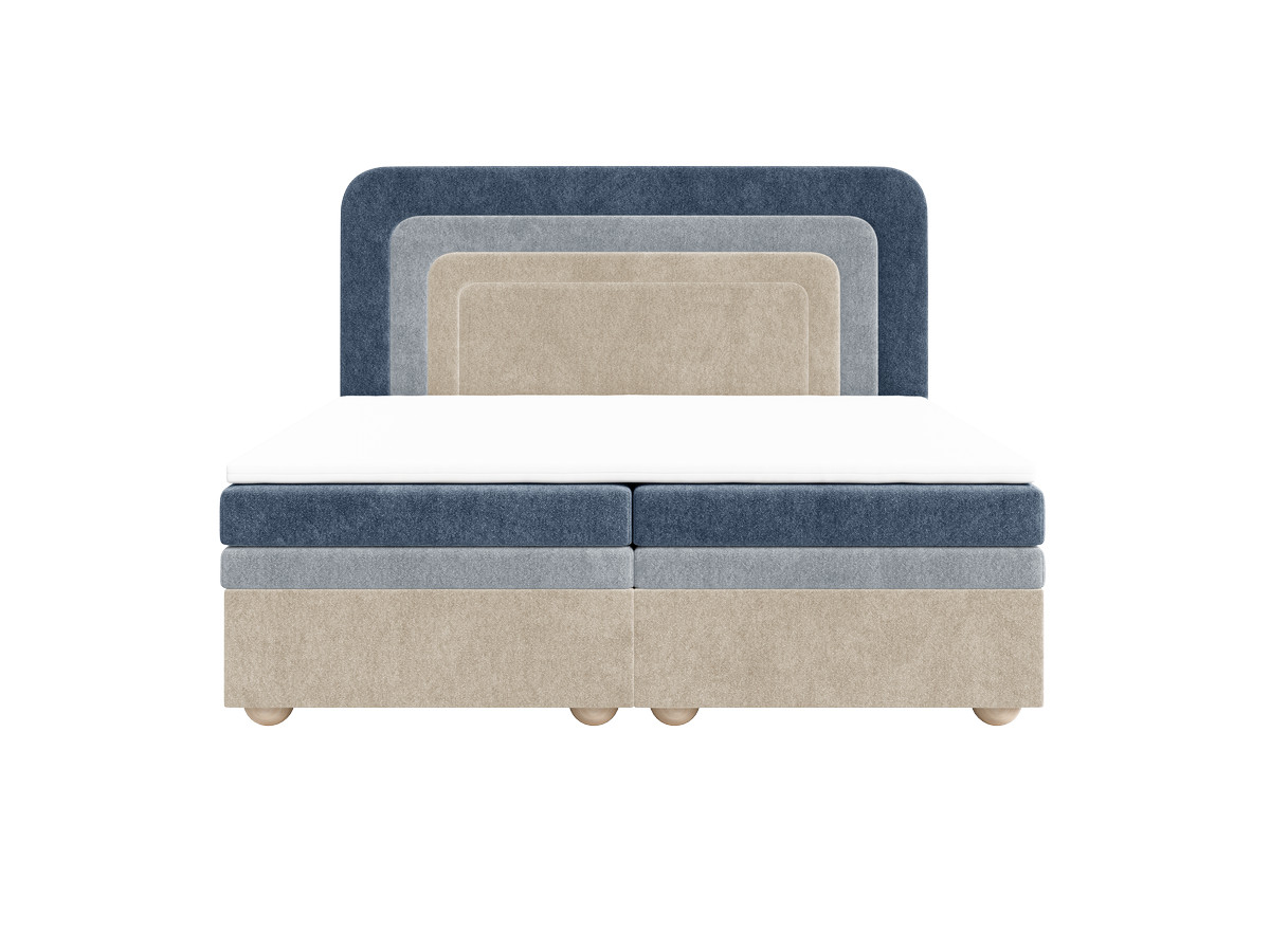 Lit coffre OPALINE tissu texturé