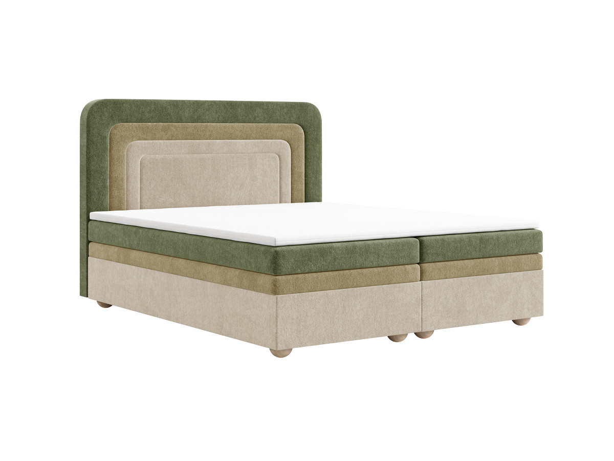 Lit coffre OPALINE tissu texturé